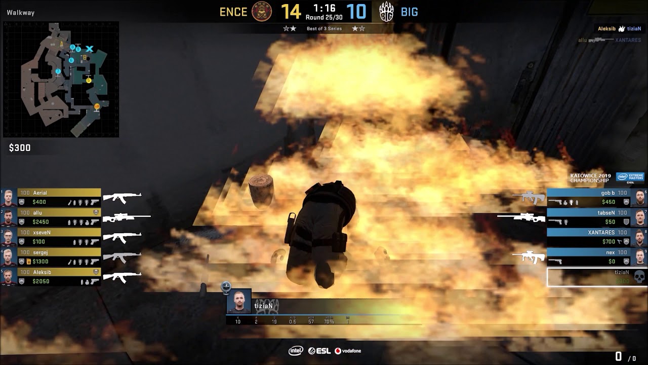 tiziaN molotov vs ENCE (0-2 match ESL Katowice Major 2019 New Legends Stage)