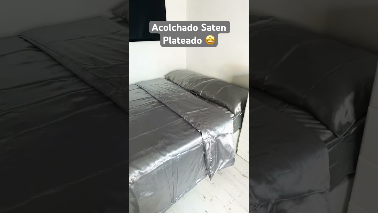 CONSEGU&Iacute; EL ACOLCHADO Y S&Aacute;BANAS SATEN PLATEADO DE MIS SUE&Ntilde;OS 🤩✨