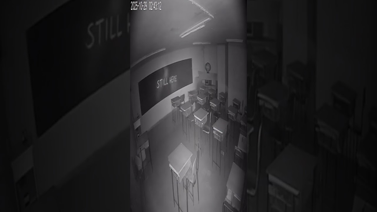 The Empty Classroom 👻🏫 Terrifying School Footage Caught on Camera #horror #cctvcamera #ghost