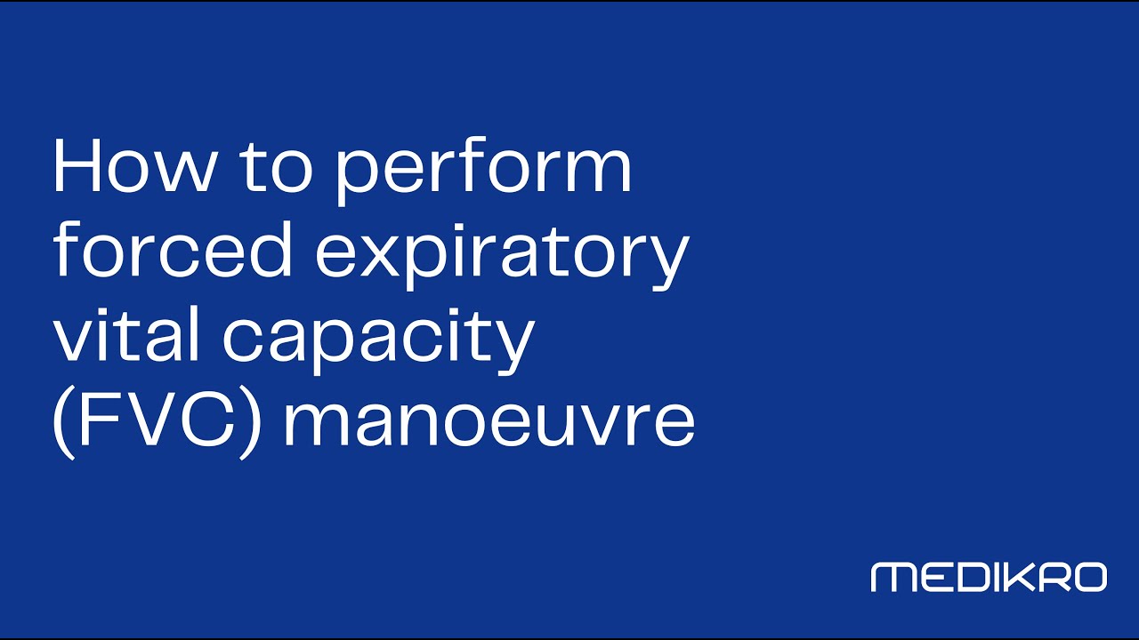 Performing FVC spirometry (forced expiratory vital capacity manoeuvre) with Medikro Spirometer