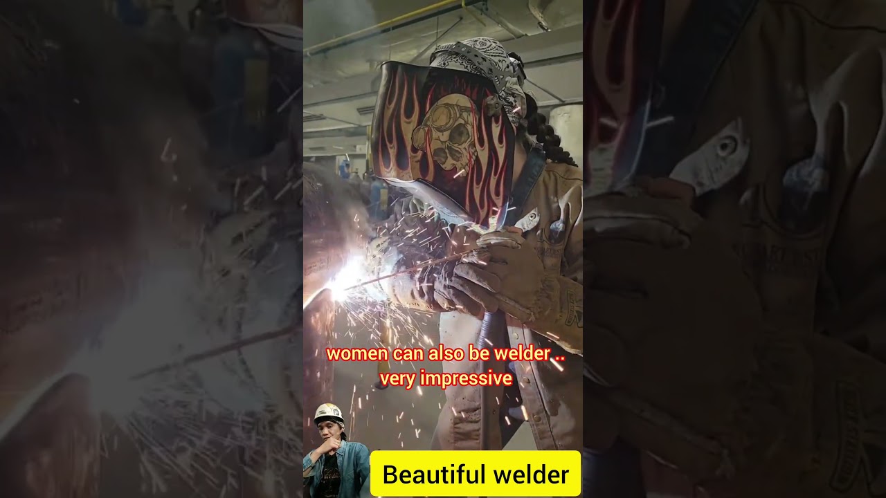 beautiful welder ... great woman #youtubeshorts  #shorts