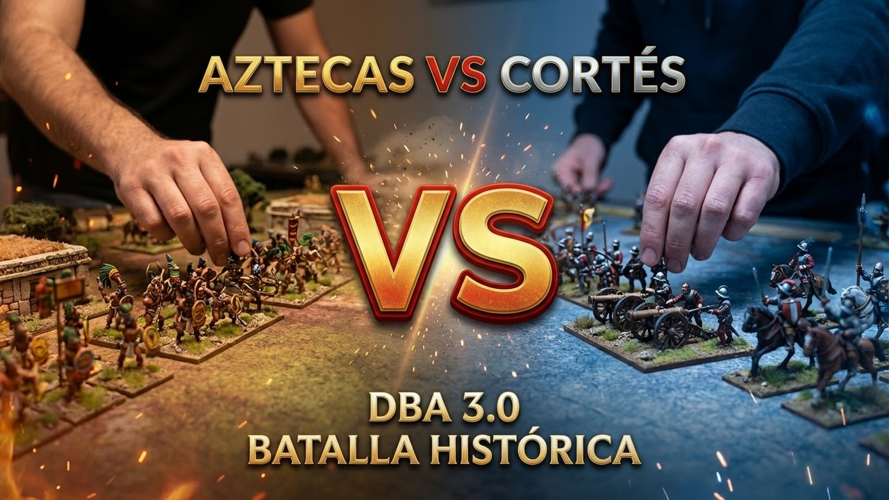 Aztecas vs. Hernán Cortés ¡Puño mexicano contra acero español en DBA 3.0!