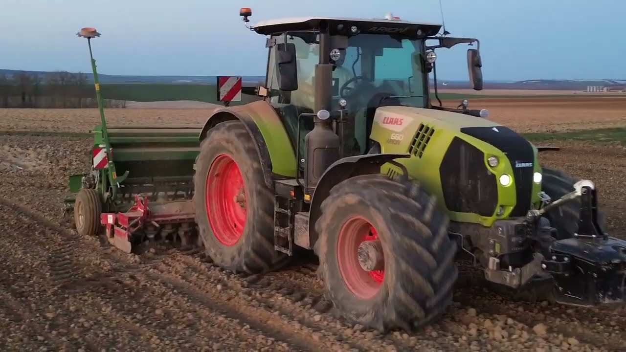 ⚠️Semis d'orge de printemps 2025🌾 - New Claas arion 660 x amazone