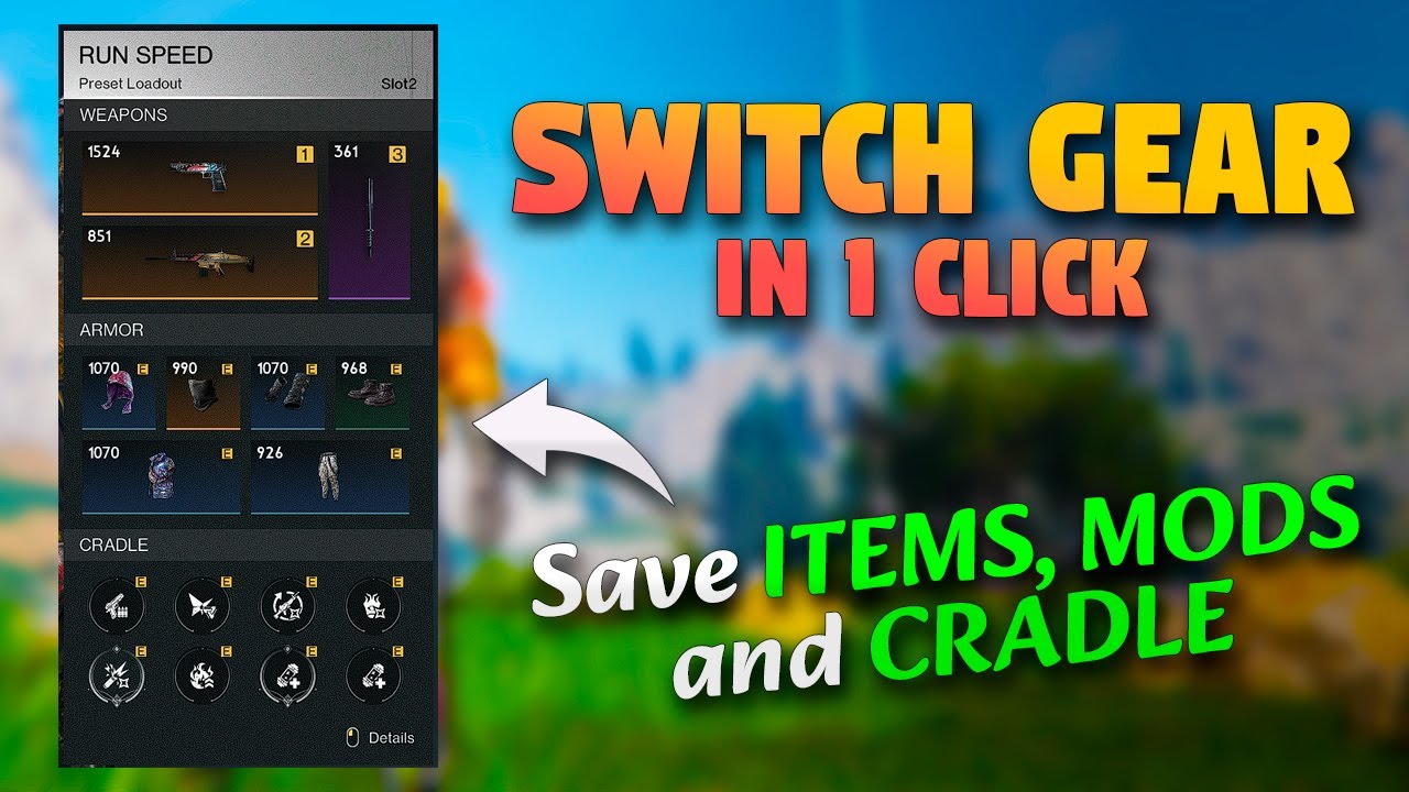 Loadout & Cradle Presets - Quick Guide | ONCE HUMAN