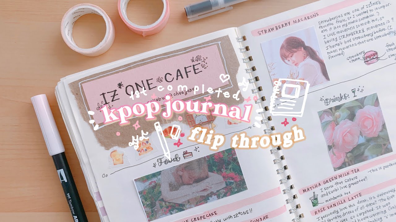 🐚 • 1st completed kpop journal flip through!