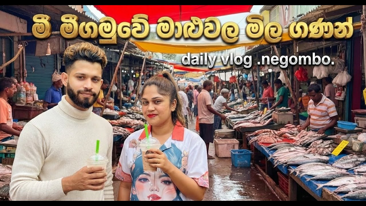මීගමුවේ ලෙල්ලමට ගිය අපි - අද මාළු මිල ගණන් කොහොමද? | Negombo Fish Market Vlog