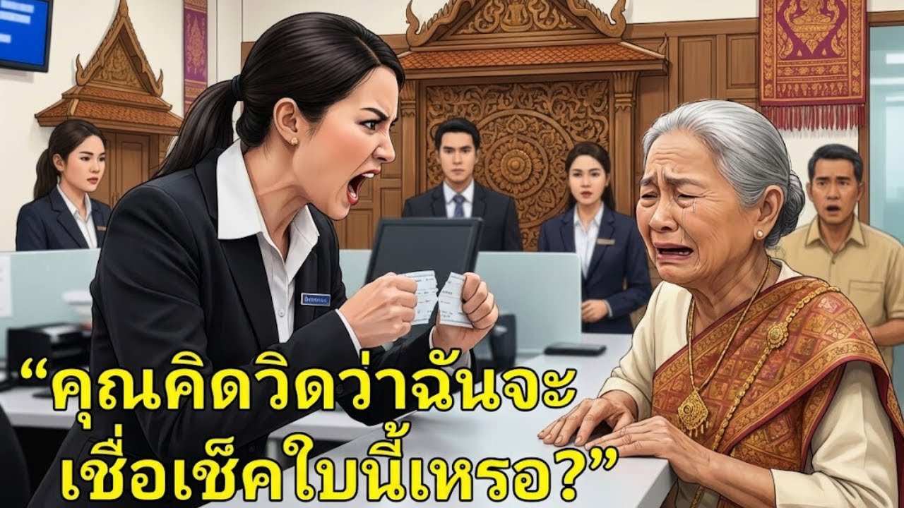 หญิงชราชาวไทยถูกฉีกเช็คกลางธนาคารในอเมริกา จนกระทั่งลูกชายของเธอก้าวเข้ามาและเปลี่ยนทุกอย่าง