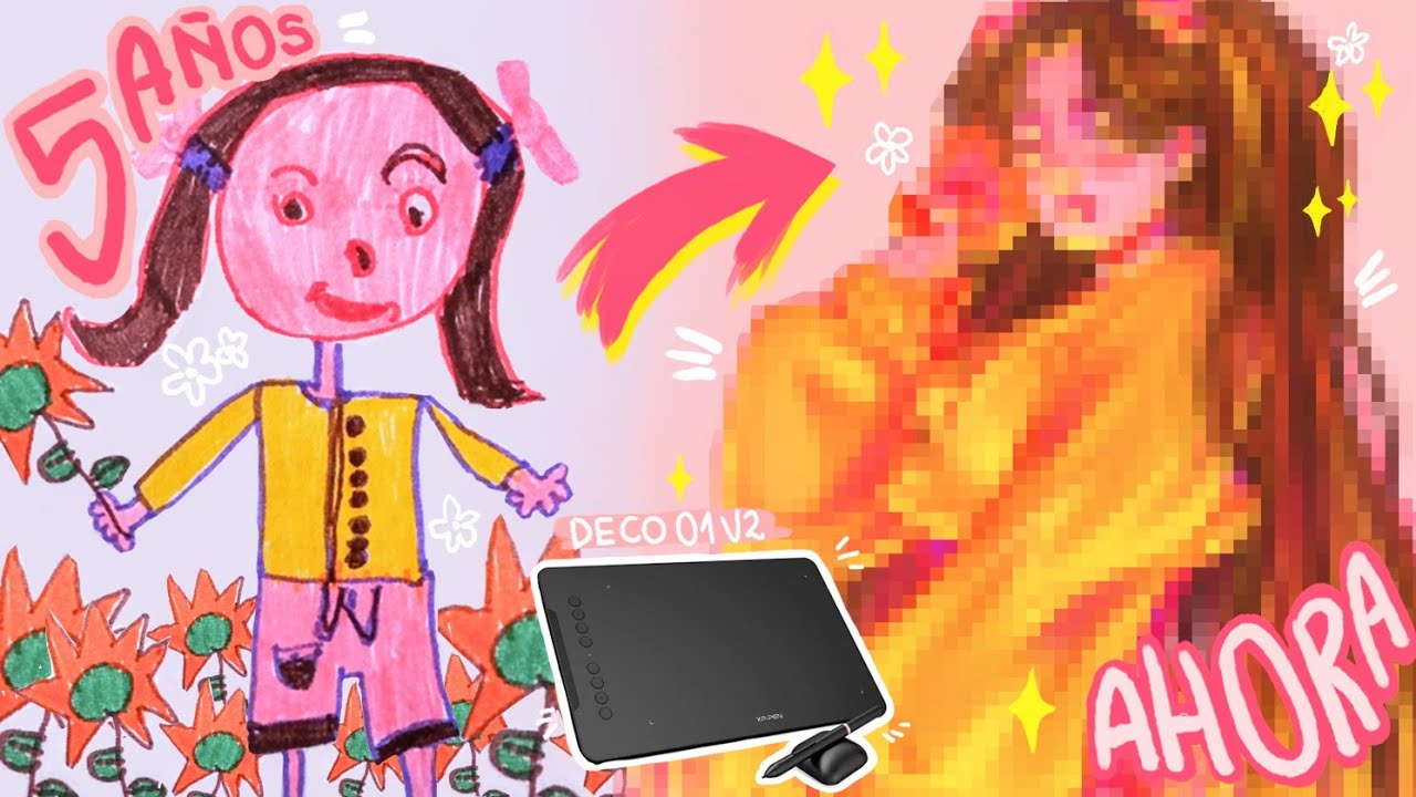 ¡REDIBUJO UN DIBUJO DE HACE 15 AÑOS!🔥🌈 Con Deco 01 V2 de @XP-PEN || AimiDraw