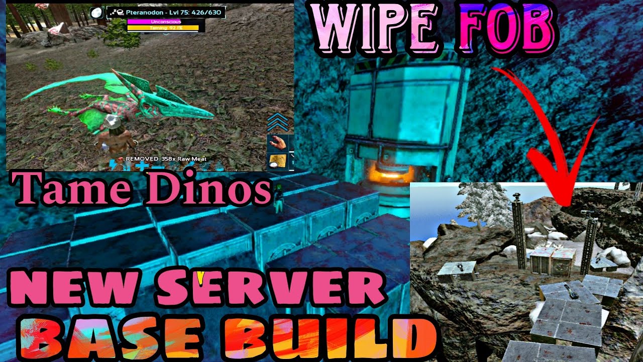 [ FEROX ] ARK MOBILE PVP NEW FRESH START DAY 1 NEW SERVER BASE BUILD AND TAMES