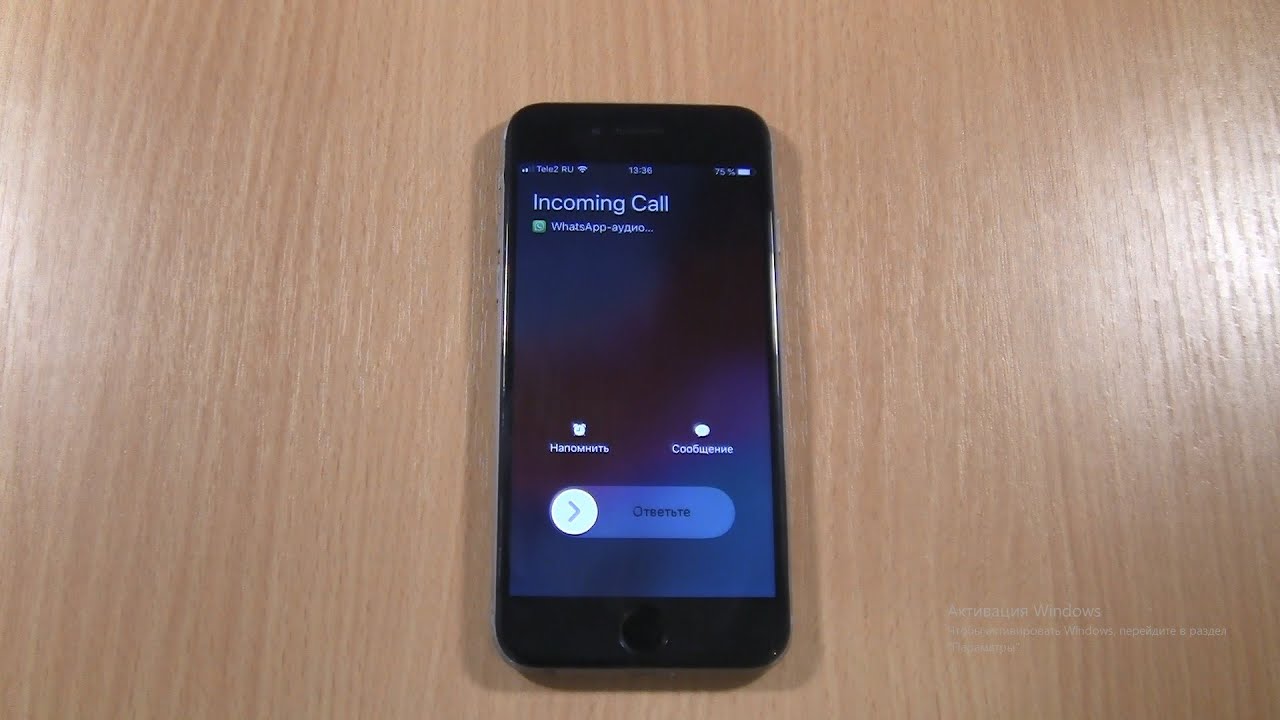 WhatsApp (Iphone 6) Incoming Call