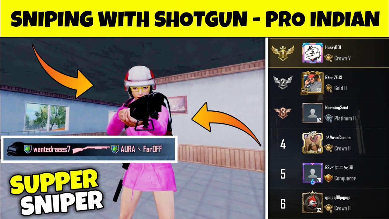 🔥 THIS ULTRA PRO PLAYER USE SHOTGUN FOR SNIPING - PUBG MOBILE HINDI GAMEPLAY - G GURUJI