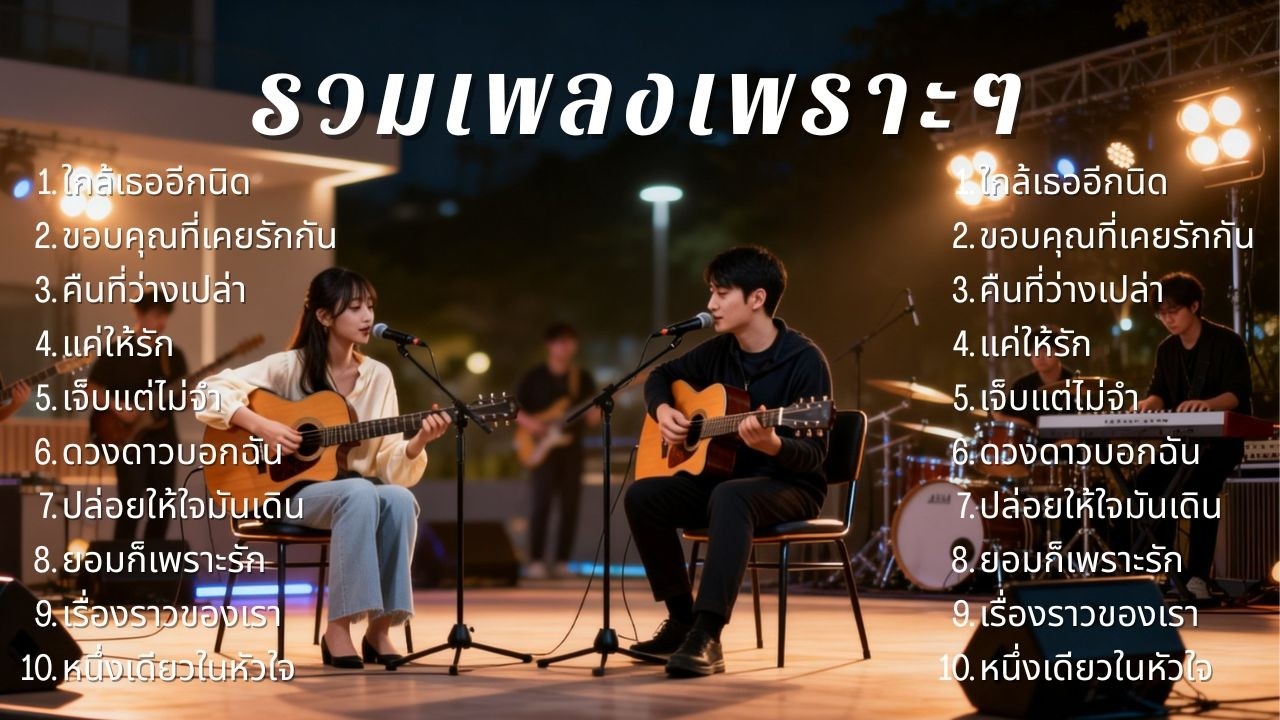 รวมเพลงรักเพราะๆ ฟังสบายๆ  | 🎧เปิดฟังตอนทำงาน /เปิดในคาเฟ่/ พักผ่อน🎧