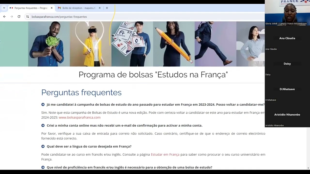 Como se candidatar na plataforma “Bolsas para França” | #BolsasparaFrança | Moçambique e Eswatini