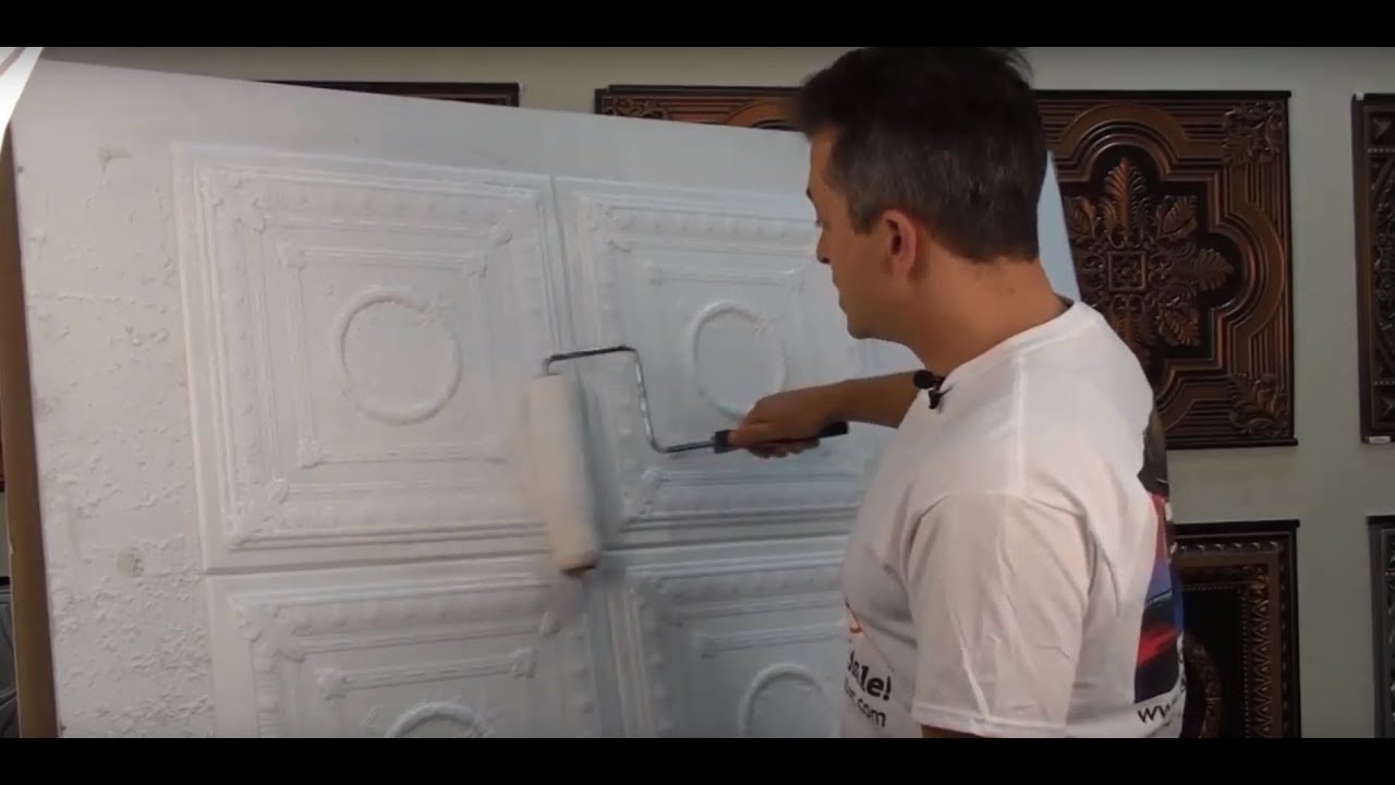 How to Paint Ceiling Tiles - Polystyrene Ceiling Tiles - Talissa Decor