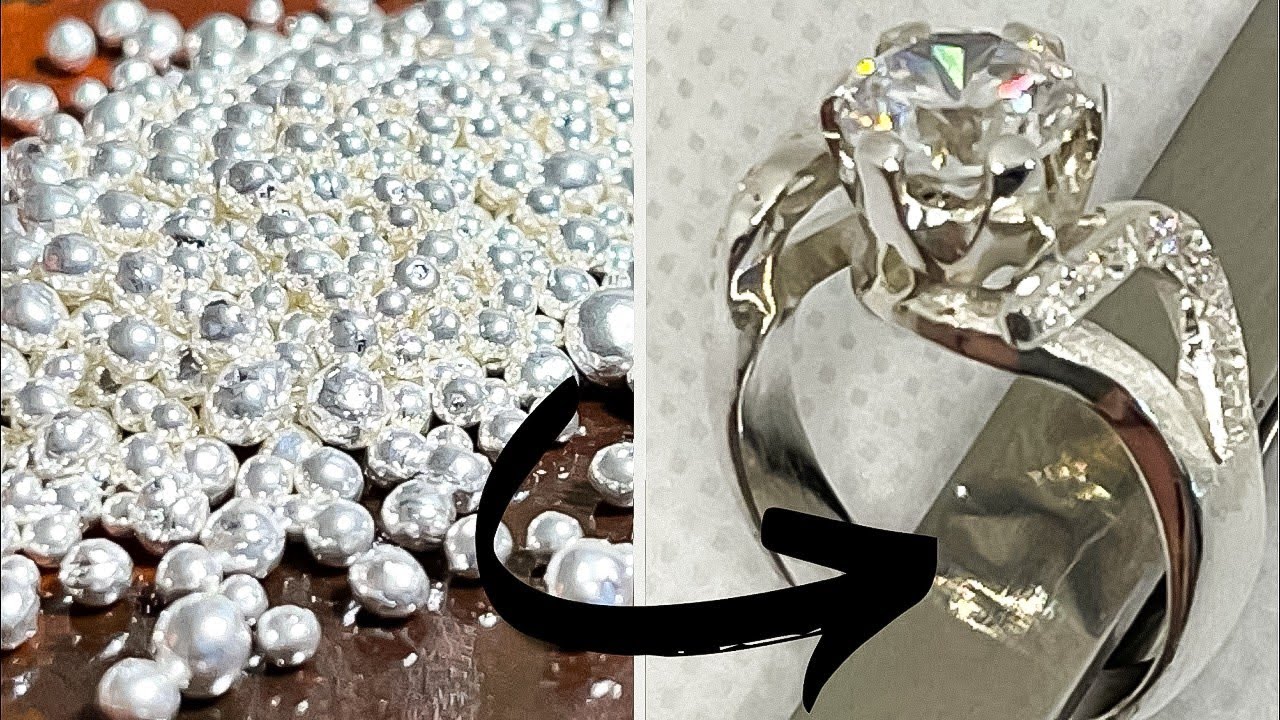 УДИВИТЕЛЬНО! Как изготавливается серебряное кольцо с камнями?