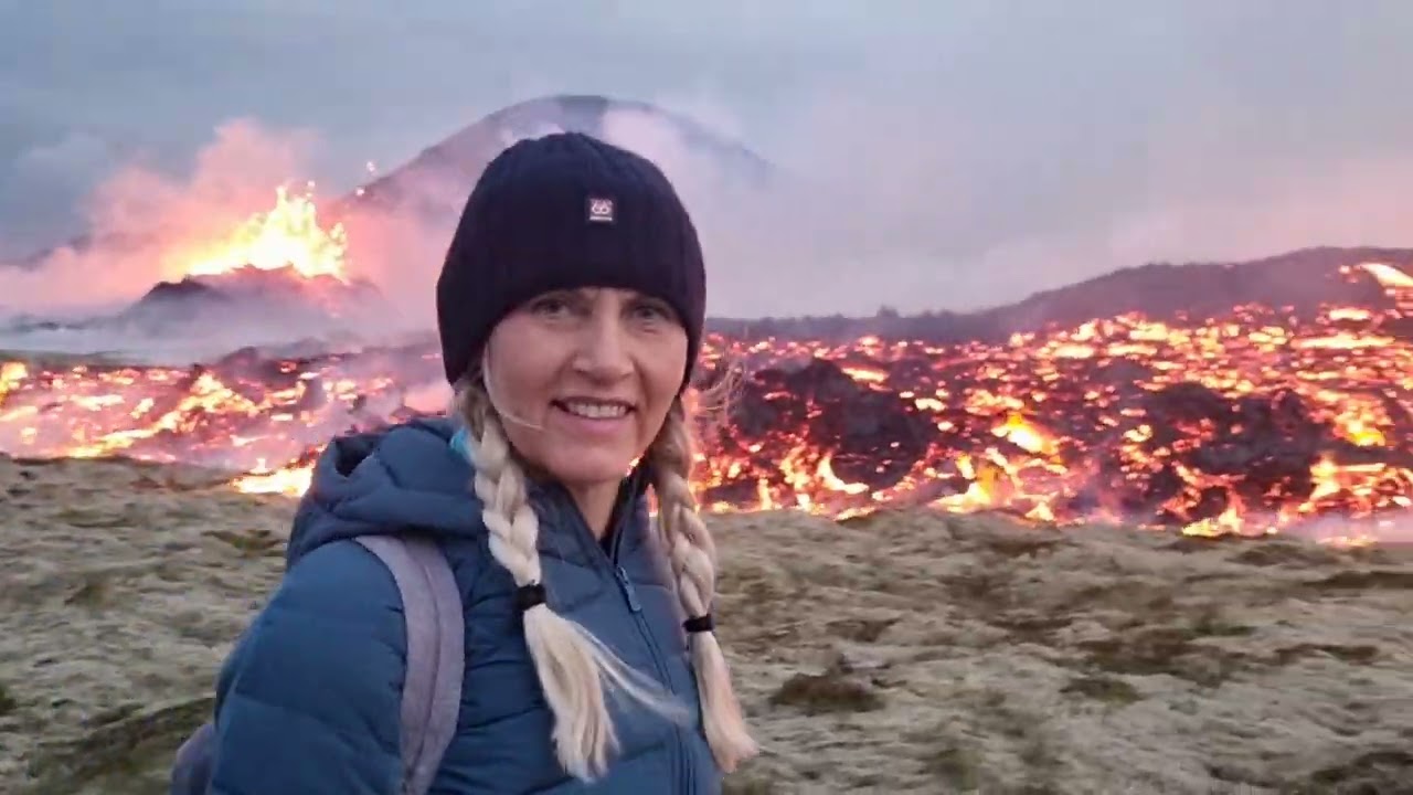 Hot lava flows running over moss terrain in all directions. See how close we came. 10.07.23