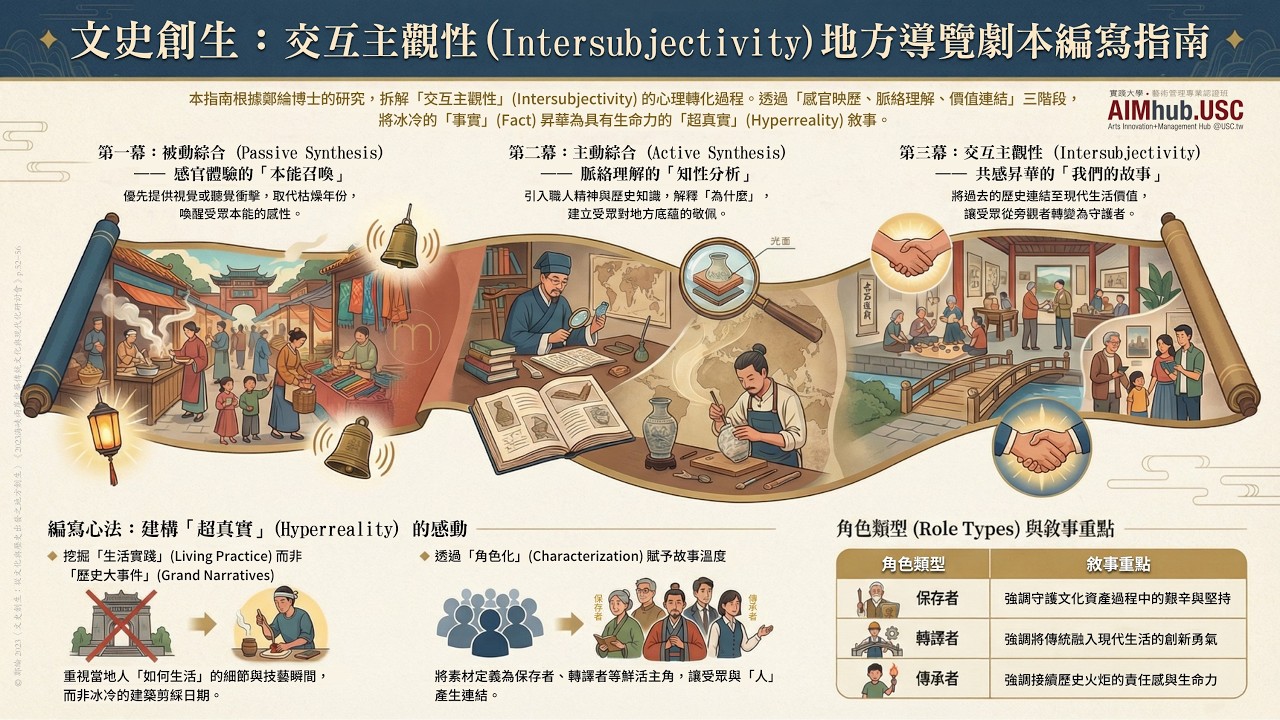 《文化創意產業》文史創生：「交互主觀性」地方導覽劇本編寫指南（以澎湖「篤行十村」為案例示範）