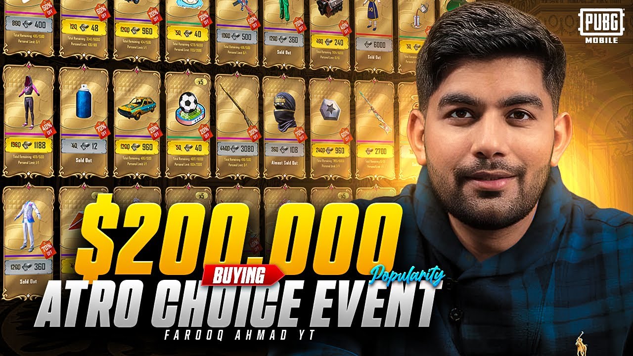 Buying $200,000 UC Popularity from @ATRO55  Choice Event | 🔥 PUBG MOBILE 🔥
