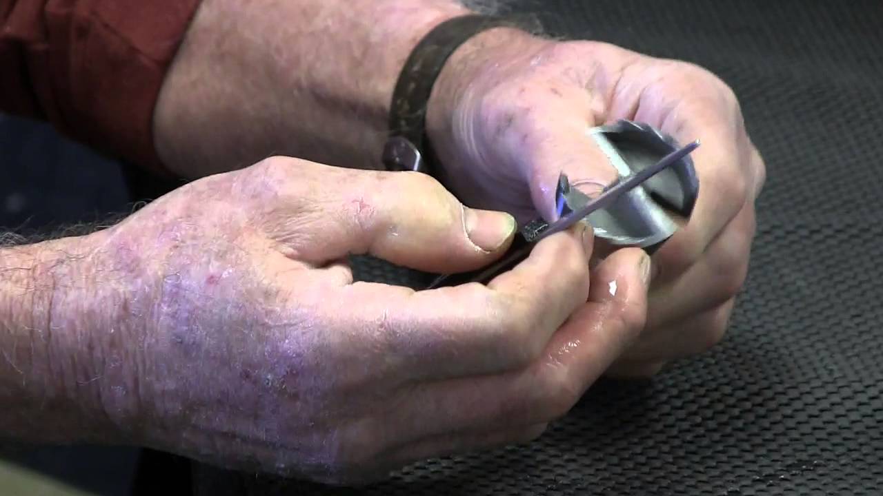James Barry Sharpening Solutions Forstner bit sharpening using Titman Edge diamond files.