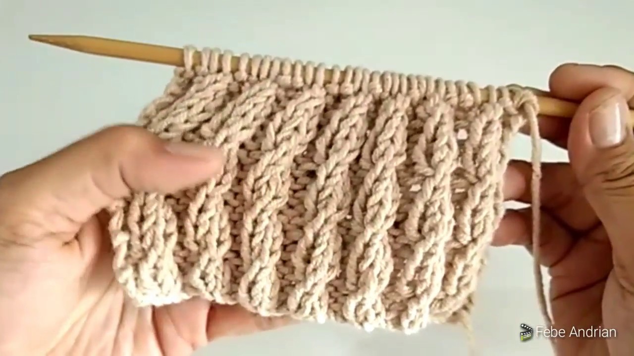 Tutorial Knitting Motif Baby Cable Ribbing