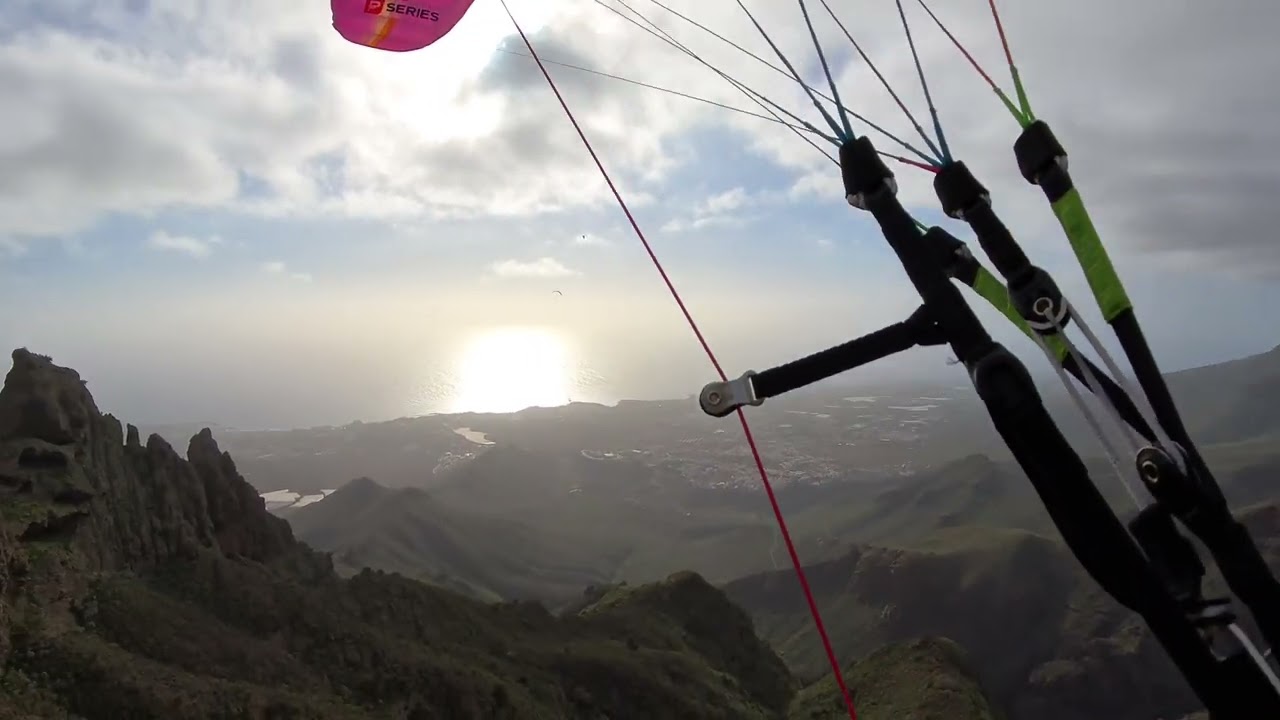 Paragliding by Ifonche rock formations