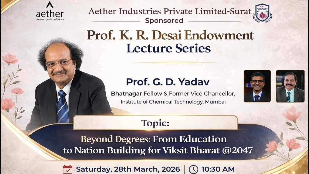 Prof. G.D. Yadav on Nation Building & Education | UTU Lecture Series