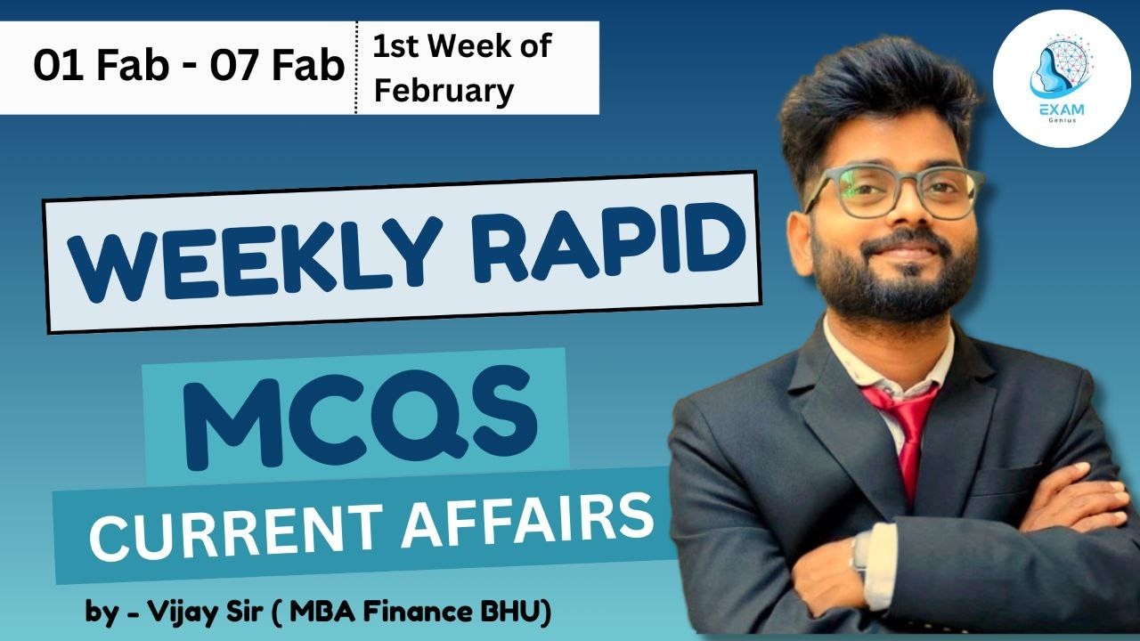 Weekly Current Affairs | ( 01-07 ) Feb 1st Week | RBI Assistant MAINS 2026 | RAPID REVISION MCQs