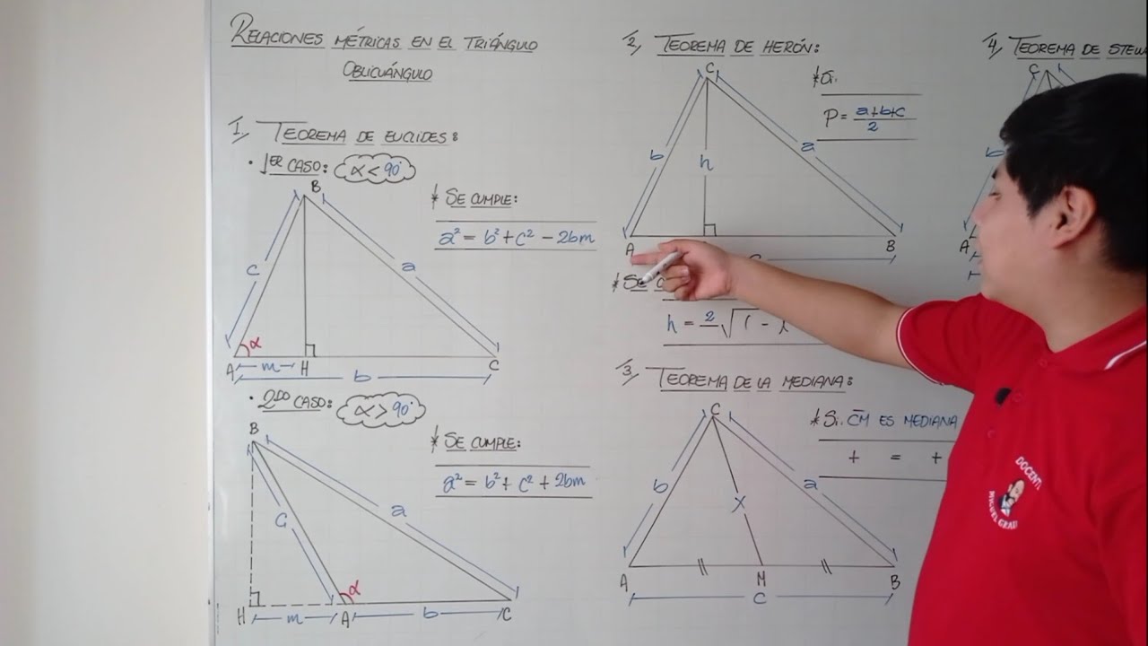 Geometría 3RO - Relaciones métricas en el triángulo oblicuángulo