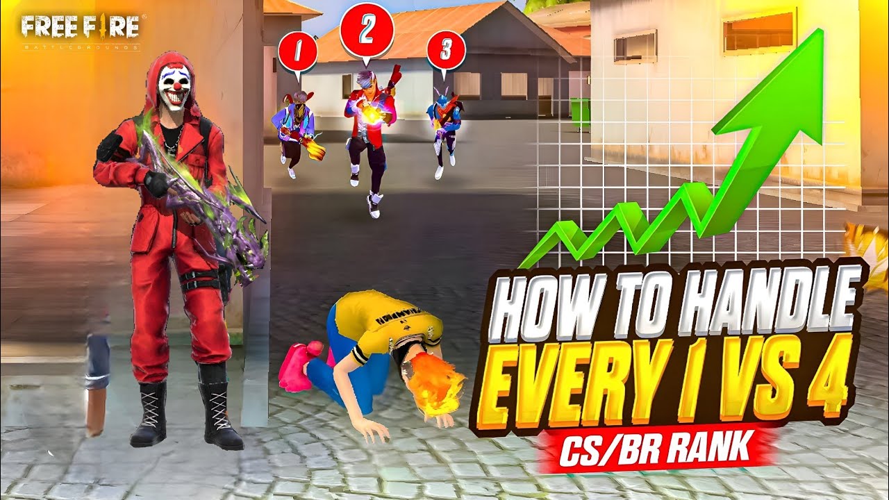 😈 Last Zone 1v4 Clutch 😱 BR Rank Push Full Squad | Free Fire Gameplay