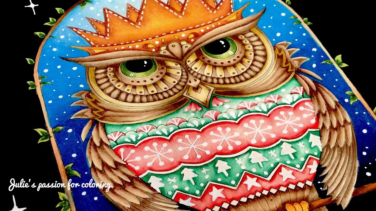 Johanna’s Christmas by Johanna Basford - prismacolor pencils - color along