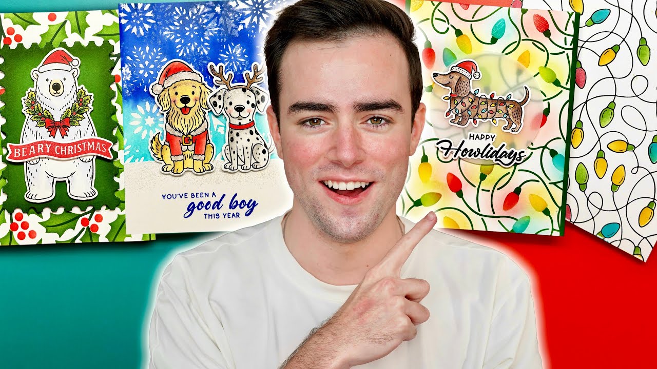 Creating Christmas Cards with My NEW Stamps & Stencils!