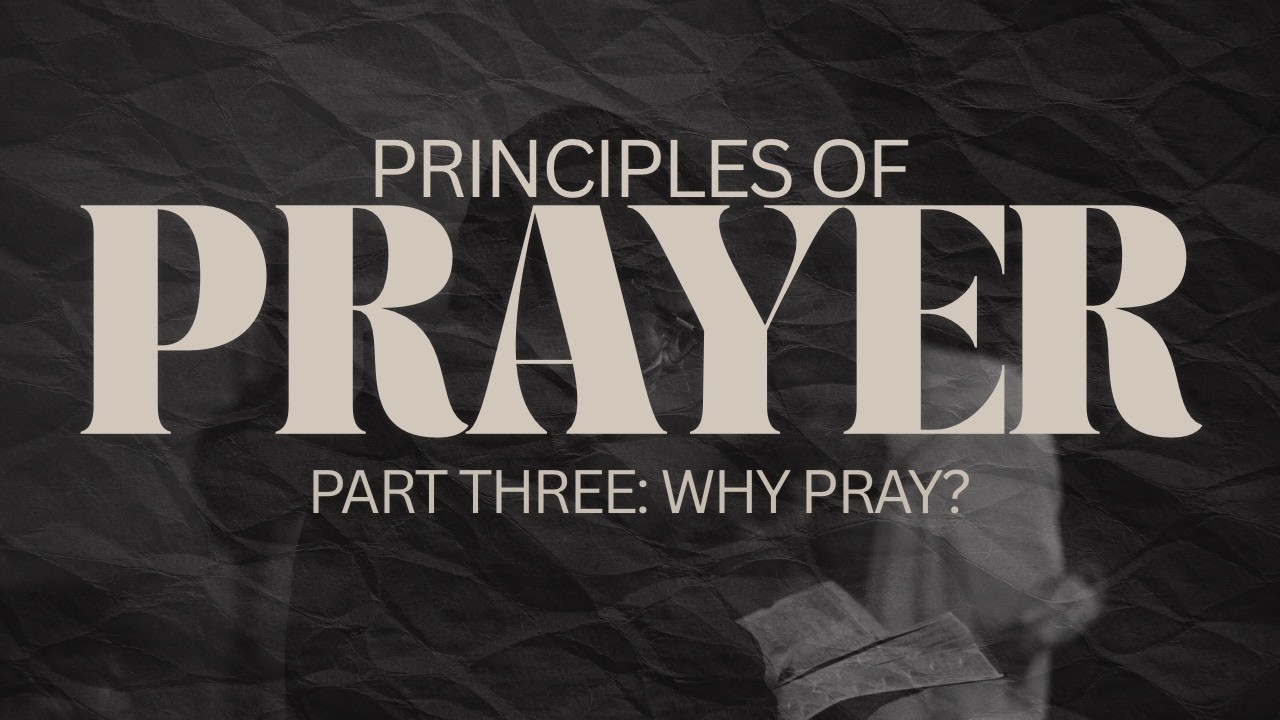 The Principles of Prayer Part 3: Why Pray?