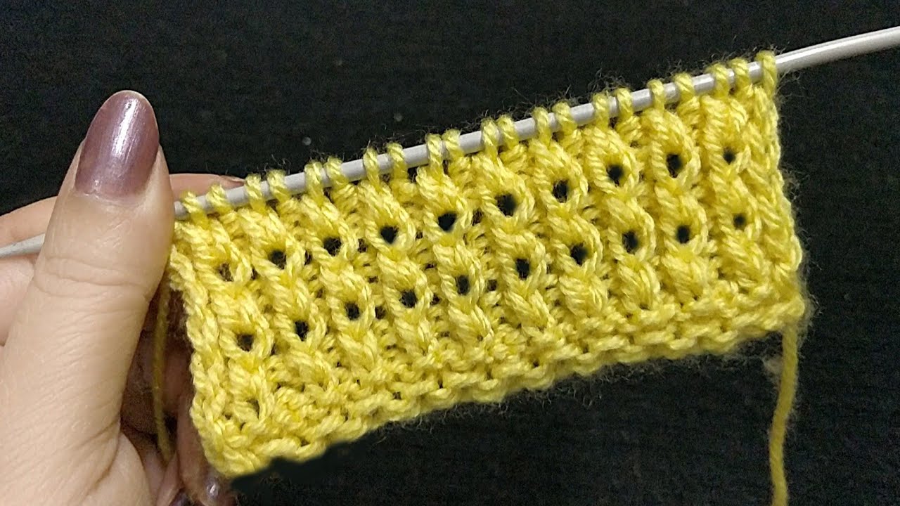 बॉर्डर बुनाई डिज़ाईन, Easy Border Knitting Pattern