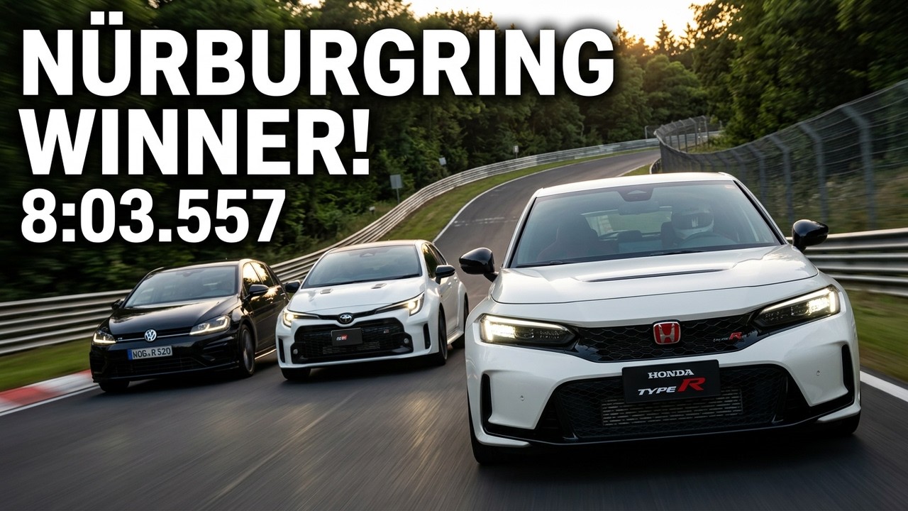 Which Hot Hatch Is Fastest? FL5 Type R vs GR Corolla vs Golf R | Nürburgring Hot Lap