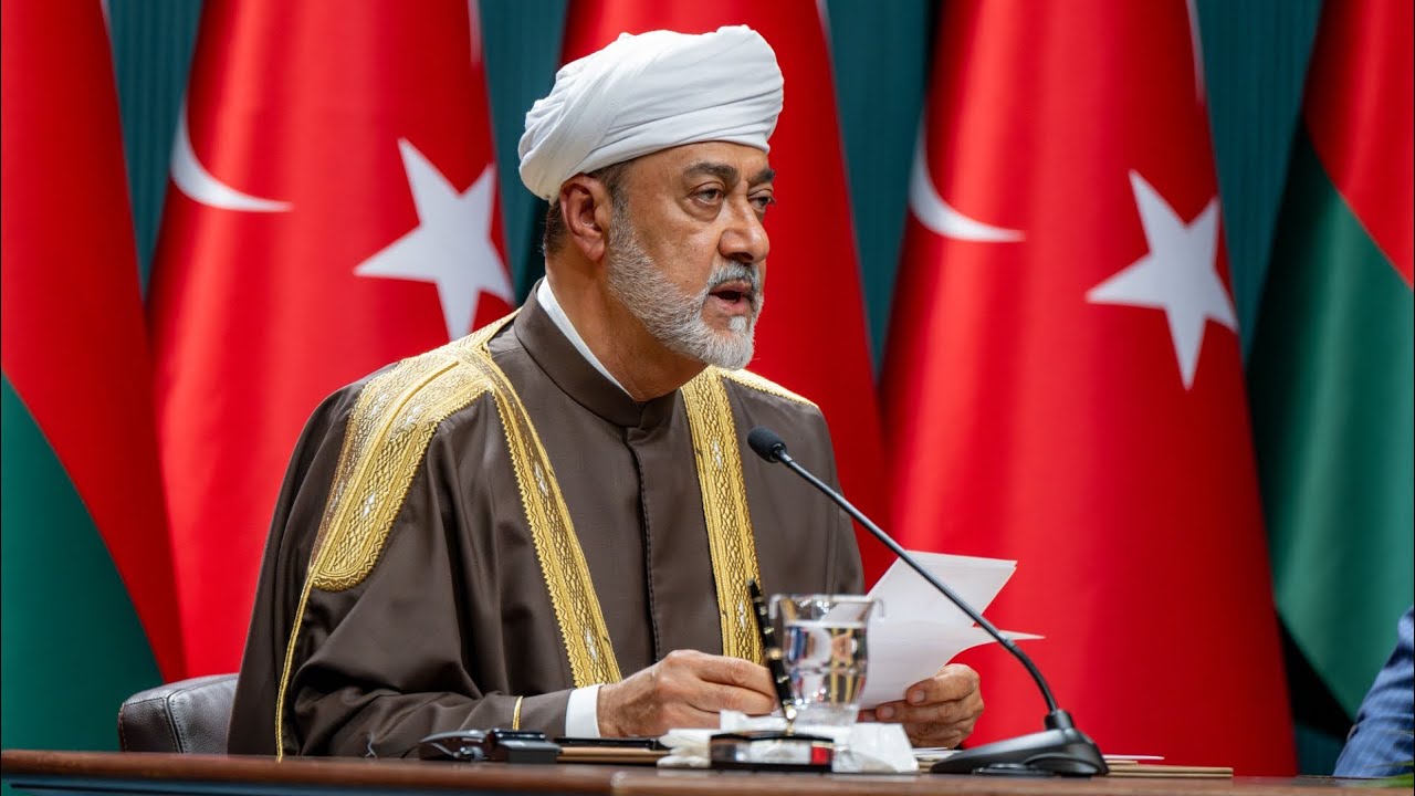 ‫كلمة السلطان هيثم بن طارق في مؤتمر صحفي مشترك بين الرئيس التركي وسلطان ⁧‫#عُمان‬⁩ في العاصمة أنقرة‬