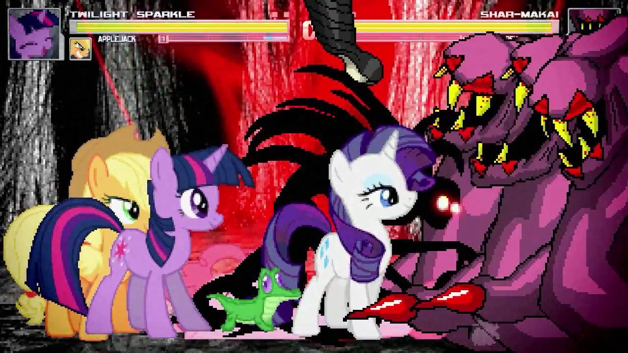 AN Mugen Request #566: Twilight S., Applejack, Rarity & P.Pie VS Shar-Makai, Peketo, Final & Noroko