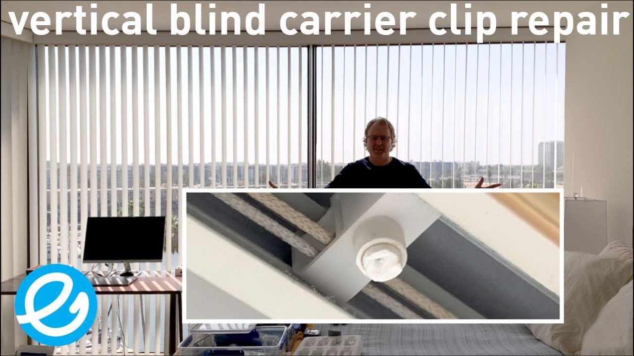 Repair a broken vertical blind carrier stem clip