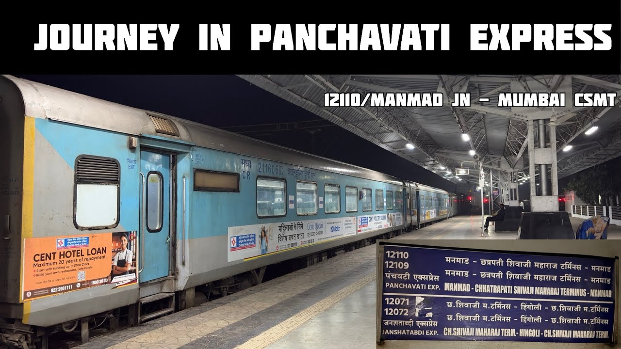 Manmad - Mumbai Panchavati SF Express (12110) Full Train Journey 