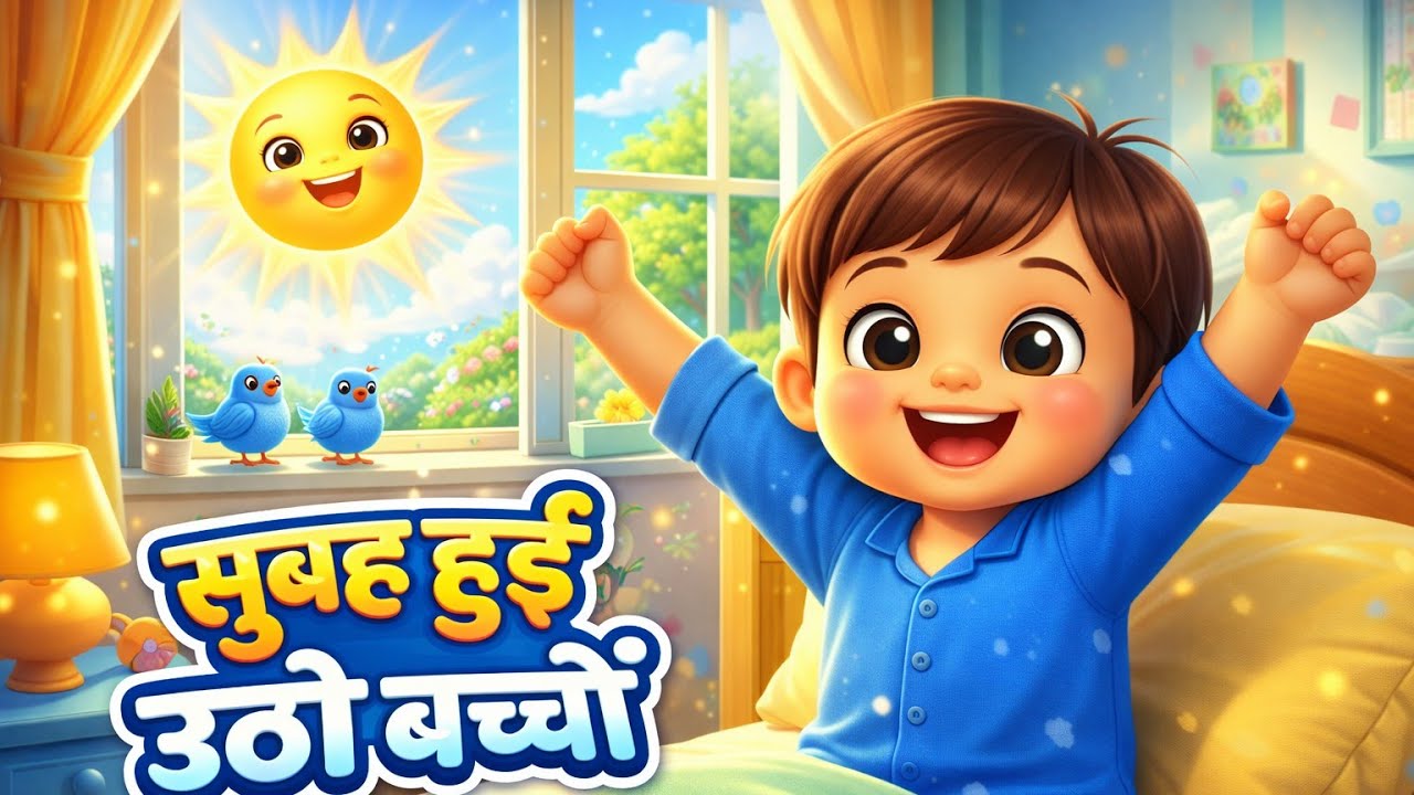 सुबह हुई उठो बच्चो 🌞 | Morning Hindi Rhymes For Kids | Fun For Kids Hindi Rhymes