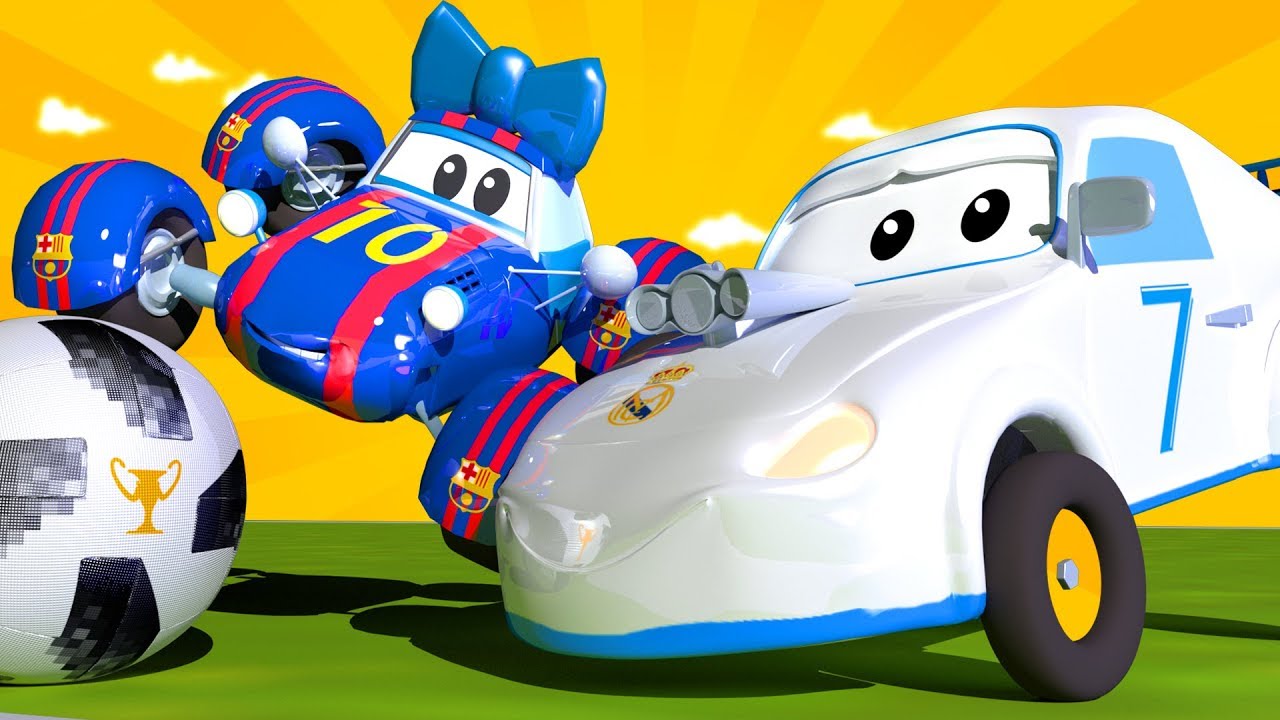 Special FIFA - Baby Katy as Messi, Baby Tom as Neymar and Baby Jerry as Ronaldo - Trucks cartoons