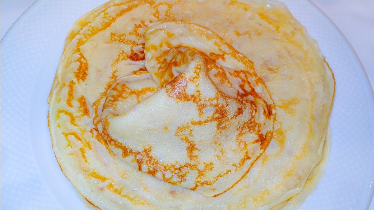 Super Soft And Thin Crepes With Hot Milk.