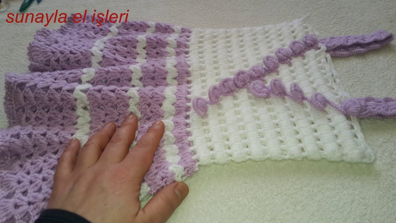 257 Yapabileceğiniz en kolay bebek elbisesi/crochet baby dress
