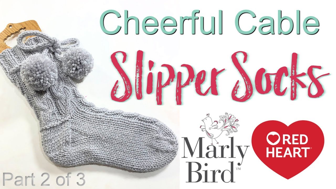 Knitted Slipper Socks - Red Heart Yarns Knitting Pattern Part 2 of 3