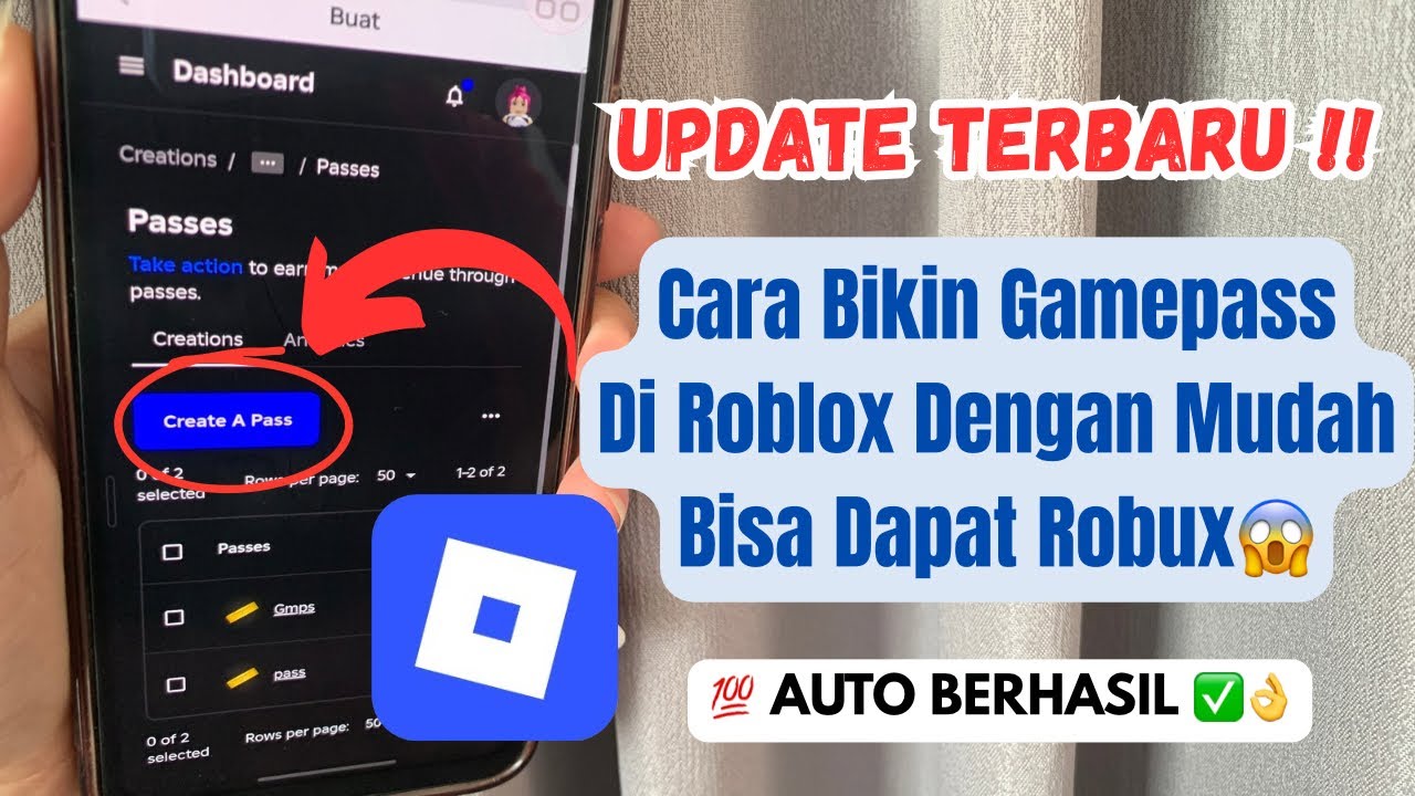 Cara Membuat Gamepass Di Roblox