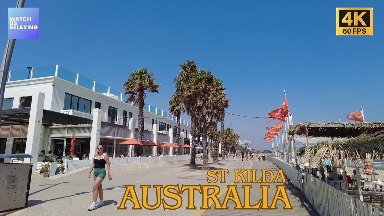 4K Walking Tour of St Kilda, Victoria | Stunning Views of Melbourne's Iconic Seaside