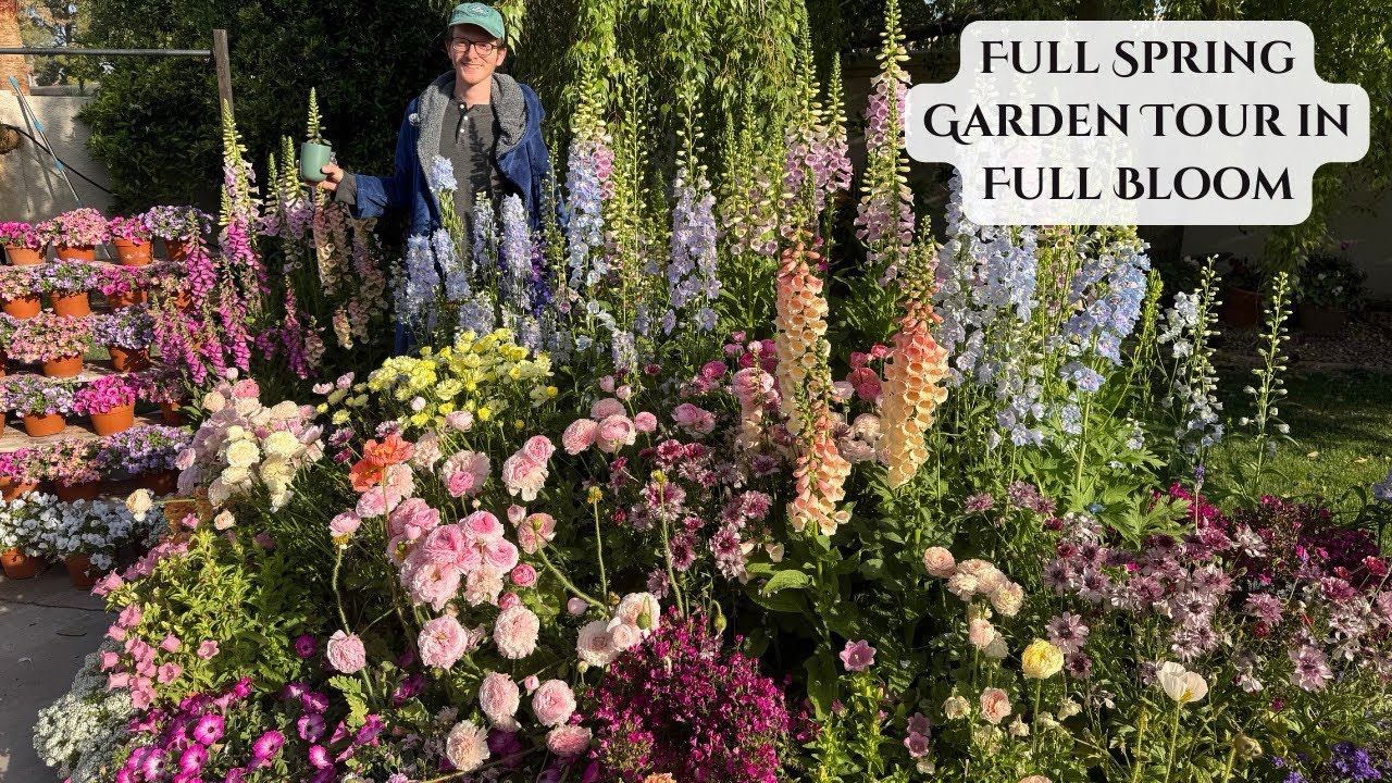 spring garden tour while in full bloom