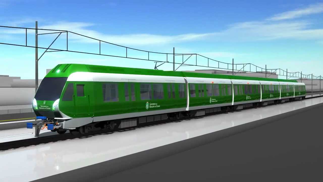 Maquete da Linha Sul do Metrô de Fortaleza.