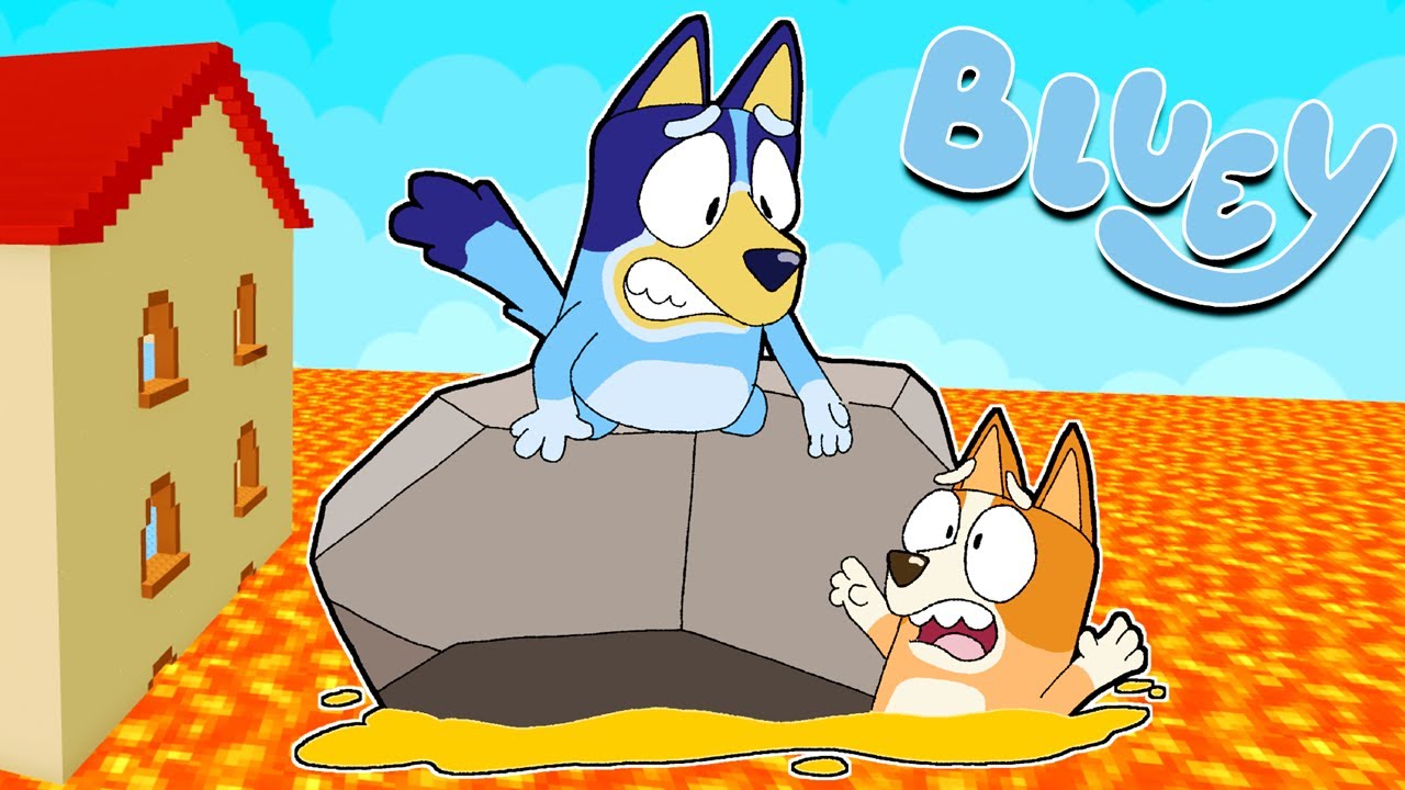 BLUEY y BINGO SOBREVIVEN al SUELO es LAVA | Las Aventuras de BLUEY en ROBLOX!