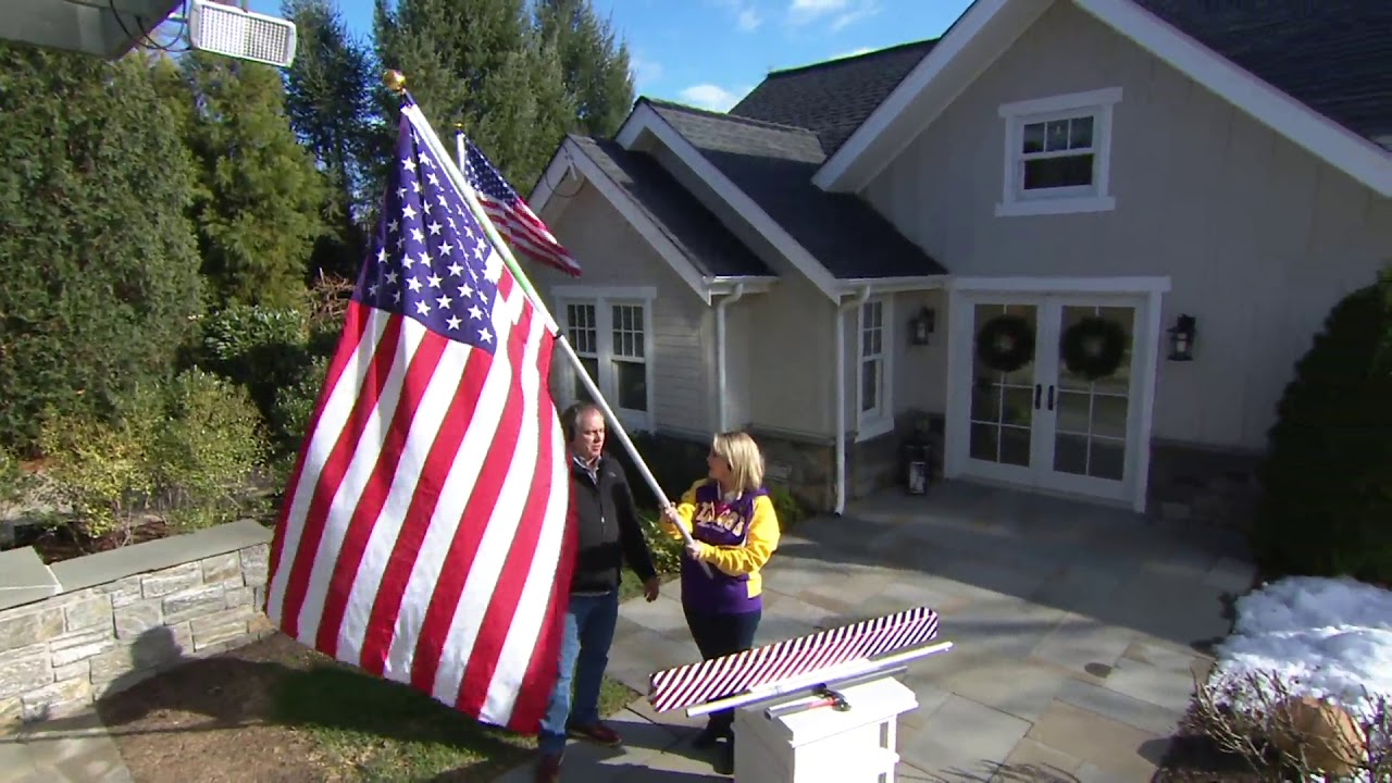 American Pride Tangle Free 12' Flag Pole with American Flag on QVC