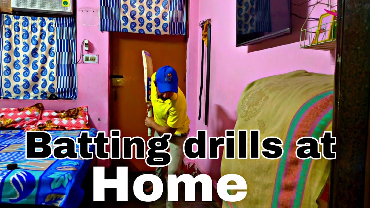 BATTING DRILLS AT HOME 🏏 #cricket #battingtips #cricketlover #cricketer #cricketerhitesh 